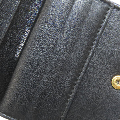 BALENCIAGA 594216 logo Bifold Wallet with Coin Pocket Calf Ladies [Used]