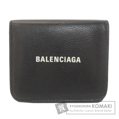 BALENCIAGA 594216 logo Bifold Wallet with Coin Pocket Calf Ladies [Used]
