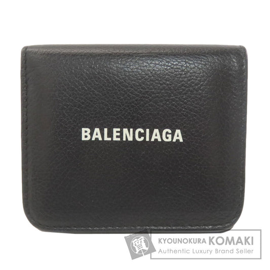 BALENCIAGA 594216 logo Bifold Wallet with Coin Pocket Calf Ladies [Used]