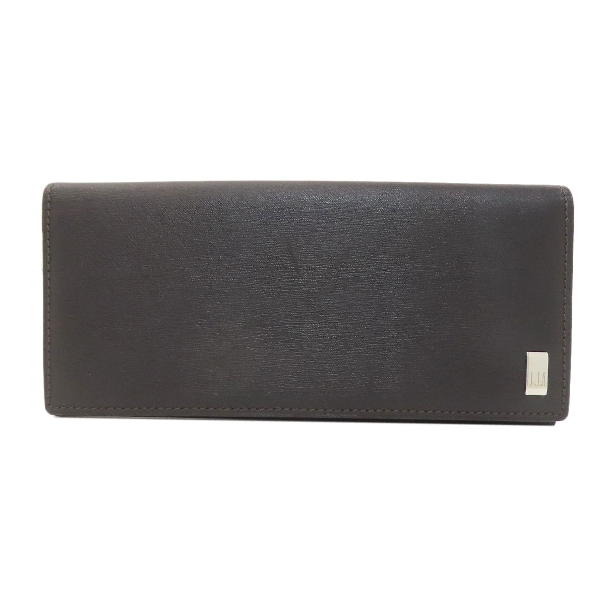 Dunhill Metal logo Long wallet (with coin pocket) Leather mens [Used]