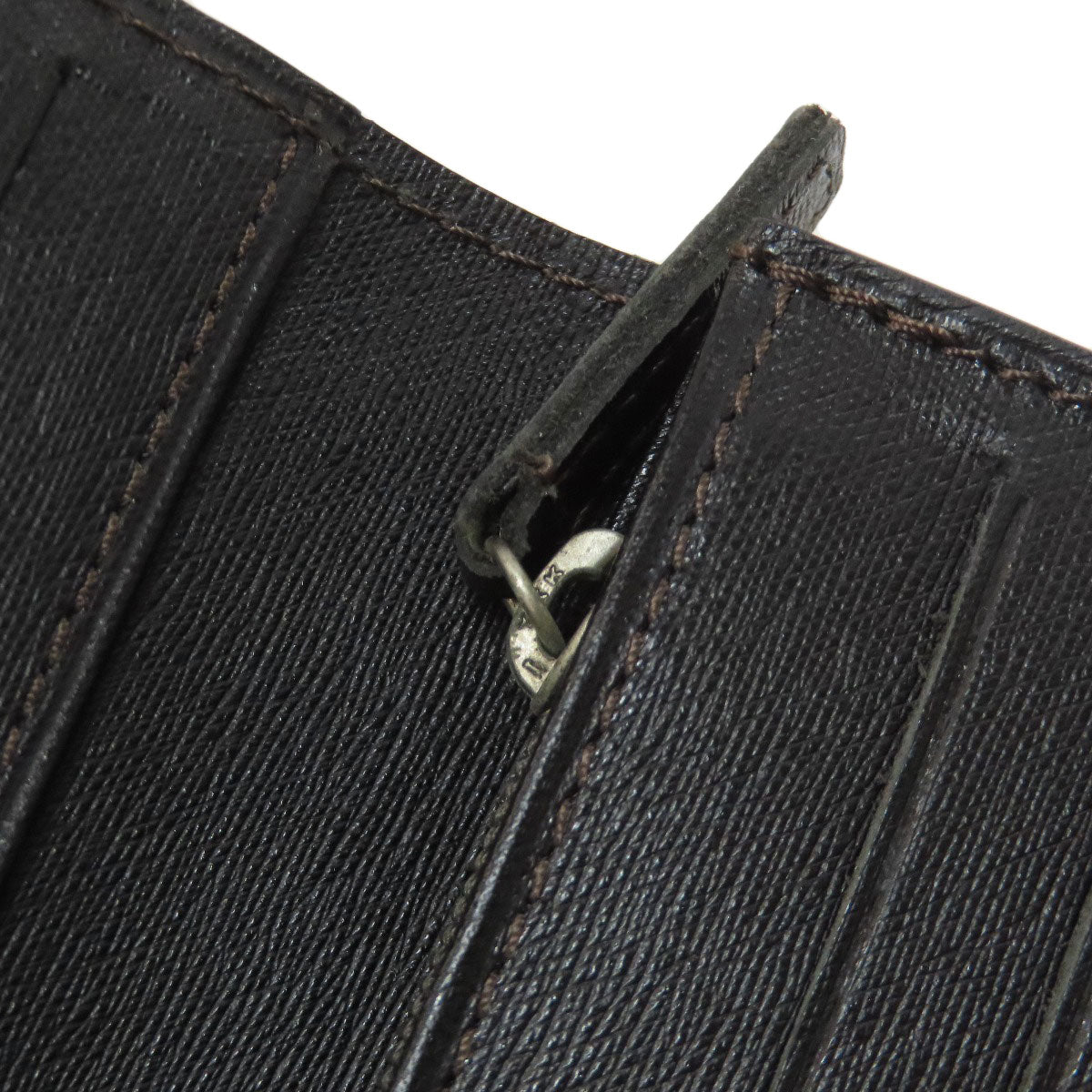 Dunhill Metal logo Long wallet (with coin pocket) Leather mens [Used]