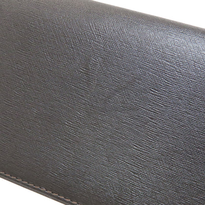 Dunhill Metal logo Long wallet (with coin pocket) Leather mens [Used]