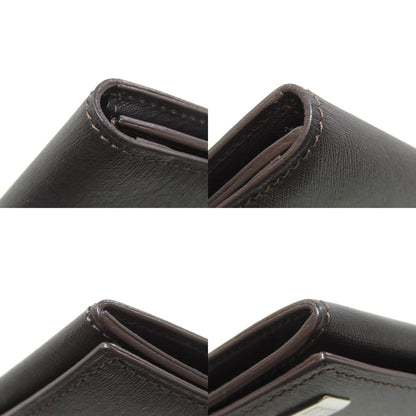 Dunhill Metal logo Long wallet (with coin pocket) Leather mens [Used]