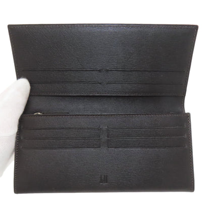 Dunhill Metal logo Long wallet (with coin pocket) Leather mens [Used]