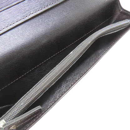Dunhill Metal logo Long wallet (with coin pocket) Leather mens [Used]