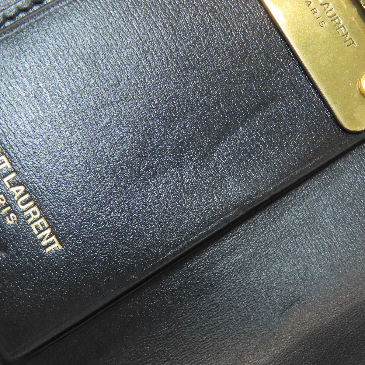YVES SAINT LAURENT Logo Hardware key holder Leather Ladies [Used]