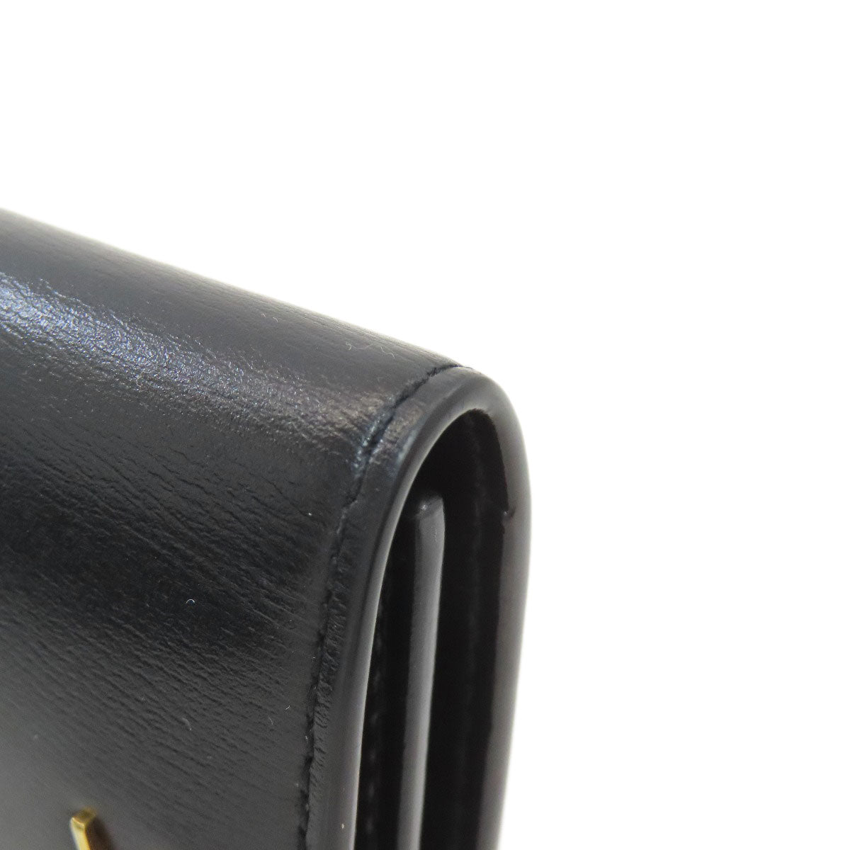 YVES SAINT LAURENT Logo Hardware key holder Leather Ladies [Used]
