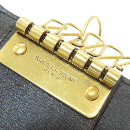 YVES SAINT LAURENT Logo Hardware key holder Leather Ladies [Used]