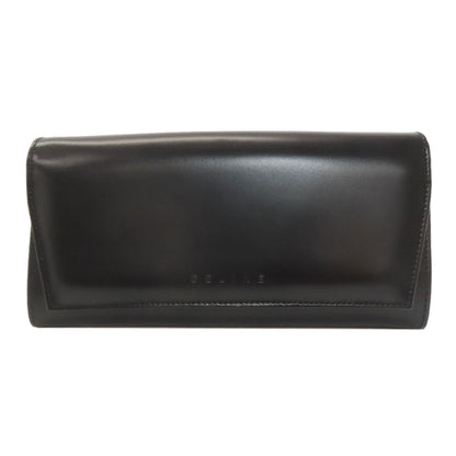 CELINE logo Long wallet (with coin pocket) Leather Ladies [Used]