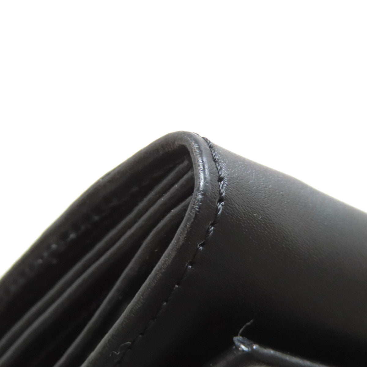 CELINE logo Long wallet (with coin pocket) Leather Ladies [Used]