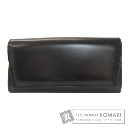 CELINE logo Long wallet (with coin pocket) Leather Ladies [Used]