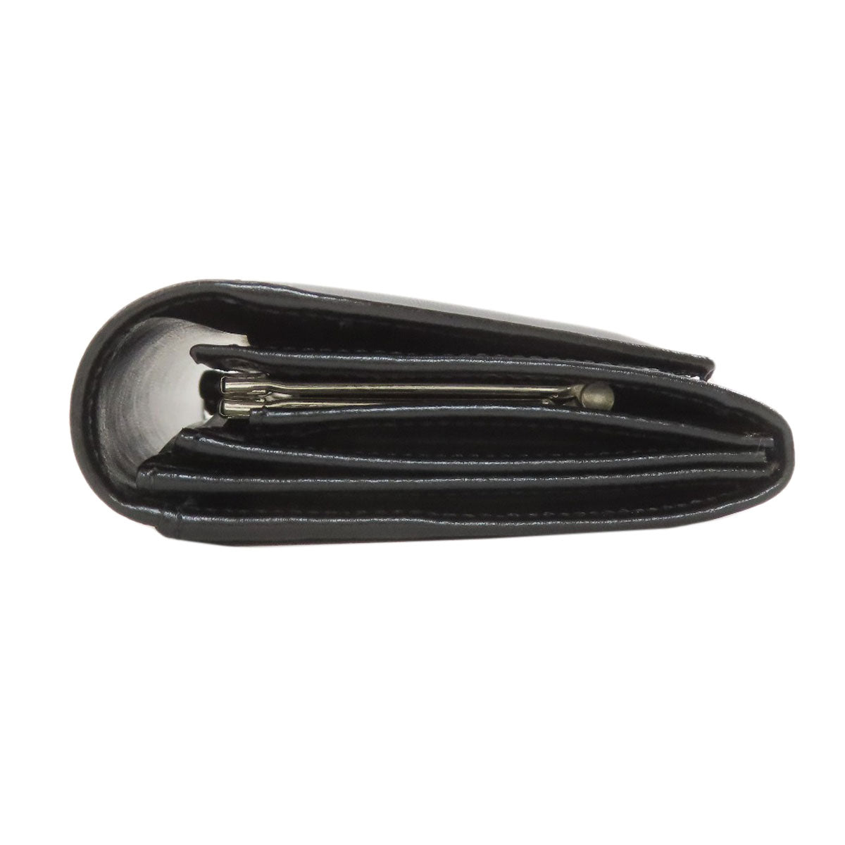 CELINE logo Long wallet (with coin pocket) Leather Ladies [Used]