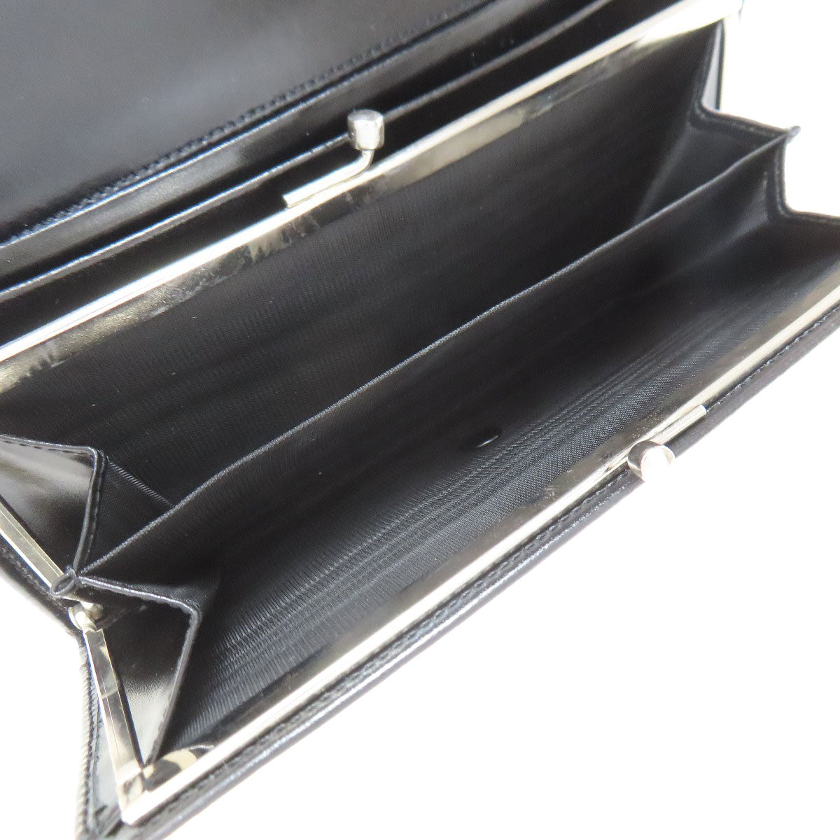 CELINE logo Long wallet (with coin pocket) Leather Ladies [Used]
