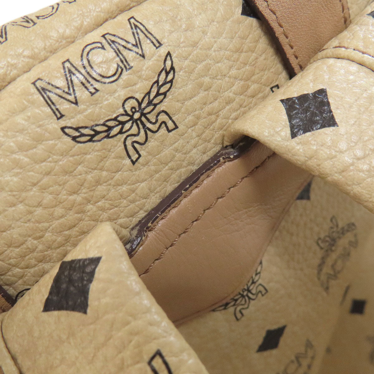 MCM All-over pattern studs Backpack Â· Daypack PVC Ladies [Used]