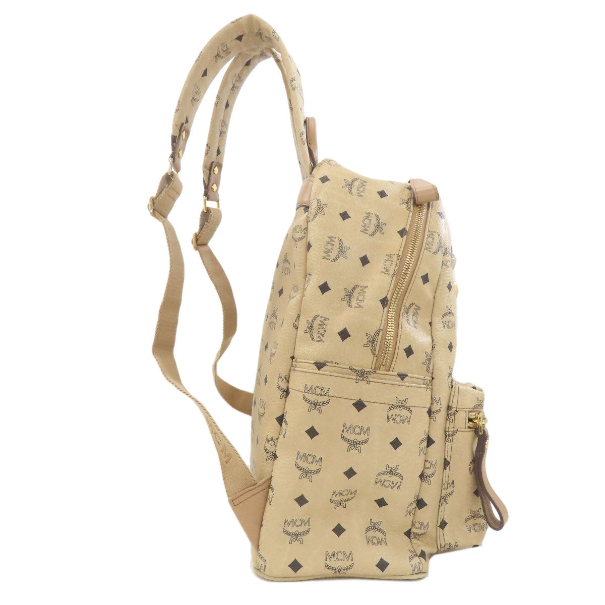 MCM All-over pattern studs Backpack Â· Daypack PVC Ladies [Used]