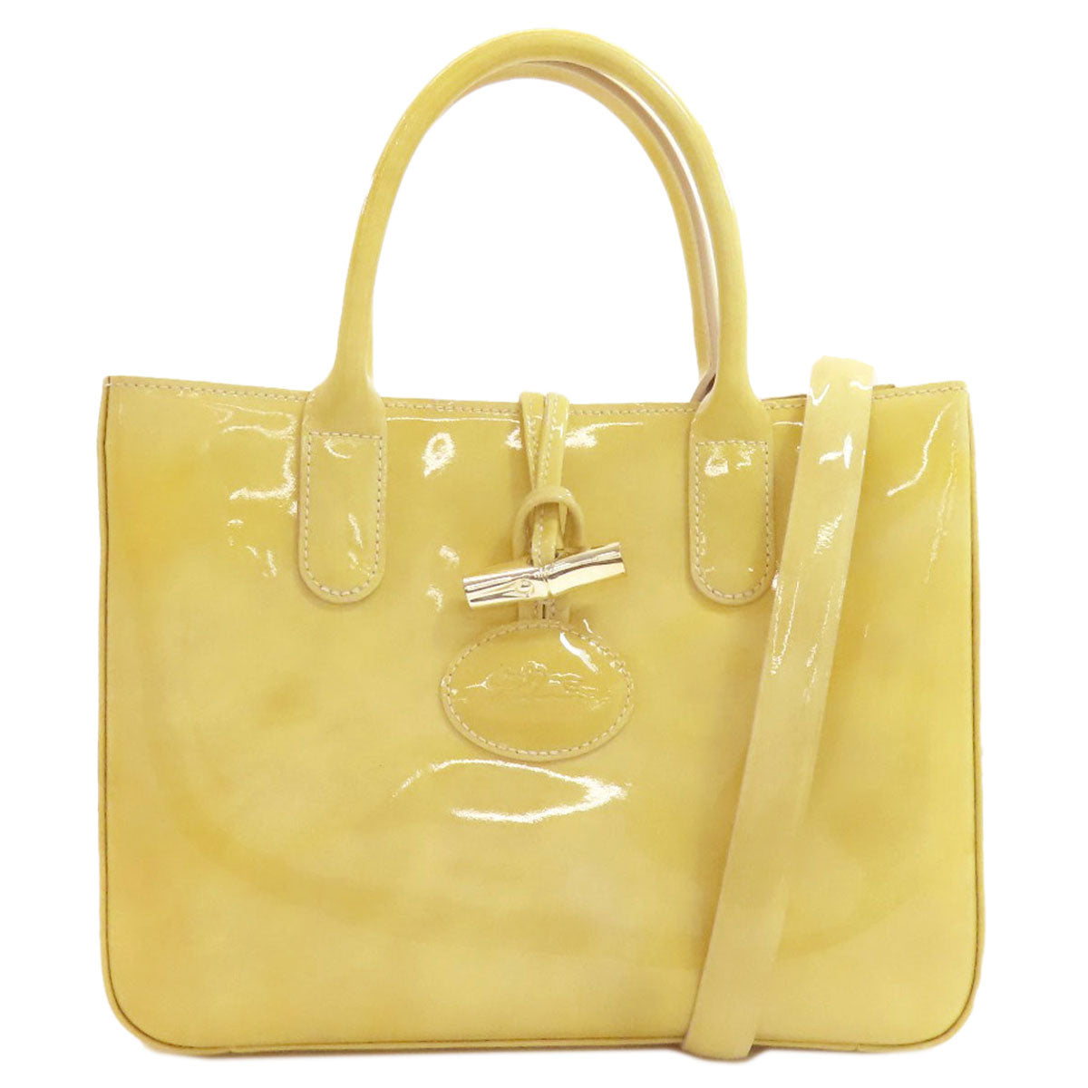 Longchamp Le Roseau 2WAY Handbag Enamel Ladies [Used]