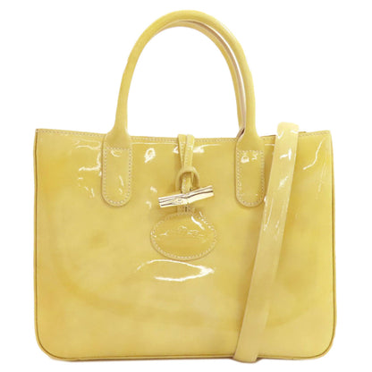 Longchamp Le Roseau 2WAY Handbag Enamel Ladies [Used]