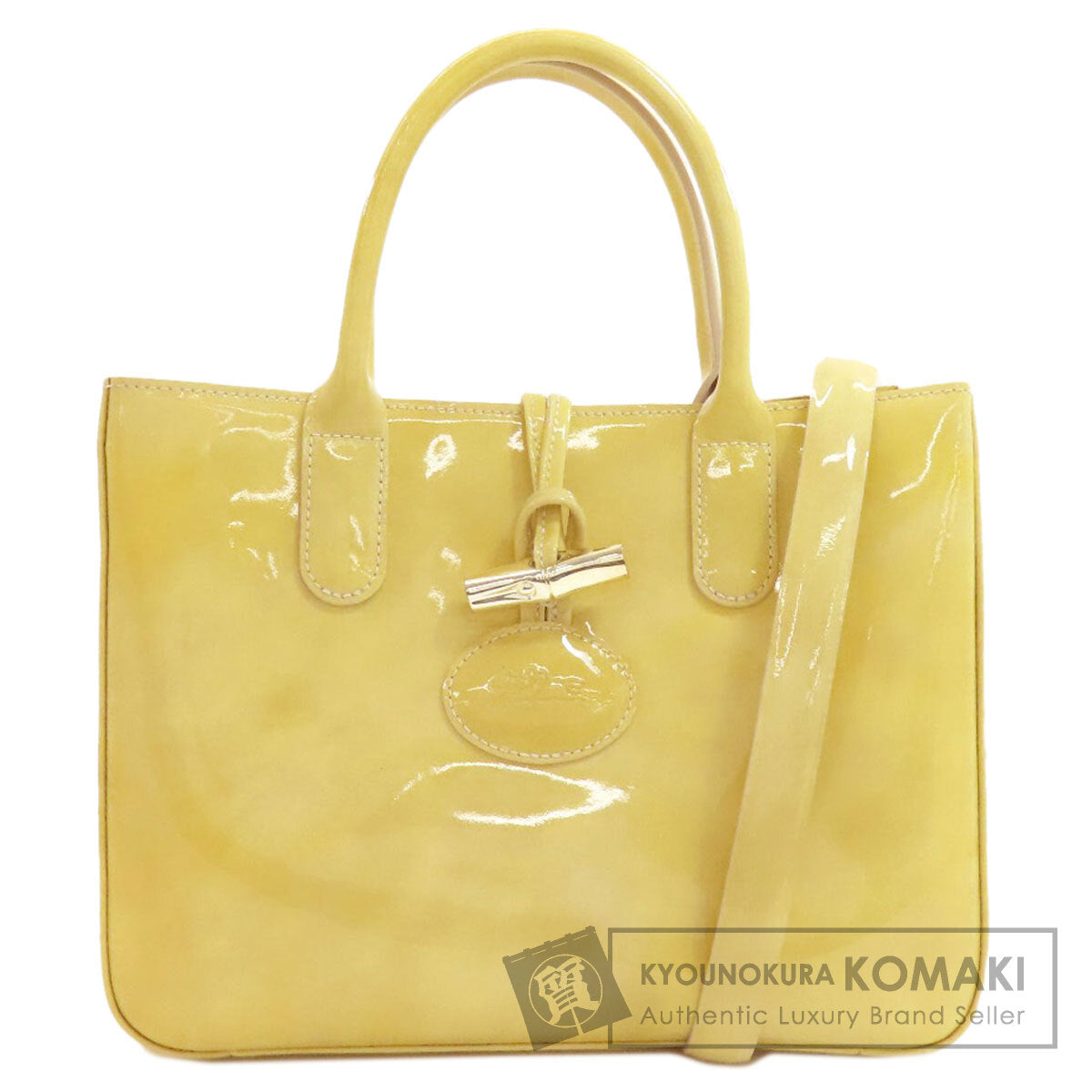 Longchamp Le Roseau 2WAY Handbag Enamel Ladies [Used]