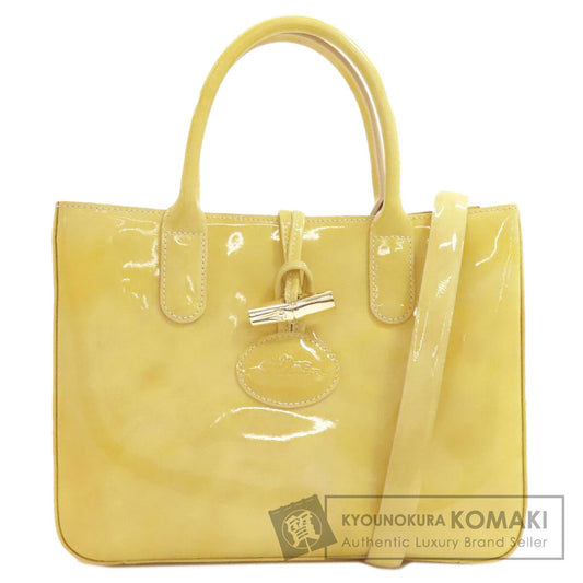 Longchamp Le Roseau 2WAY Handbag Enamel Ladies [Used]
