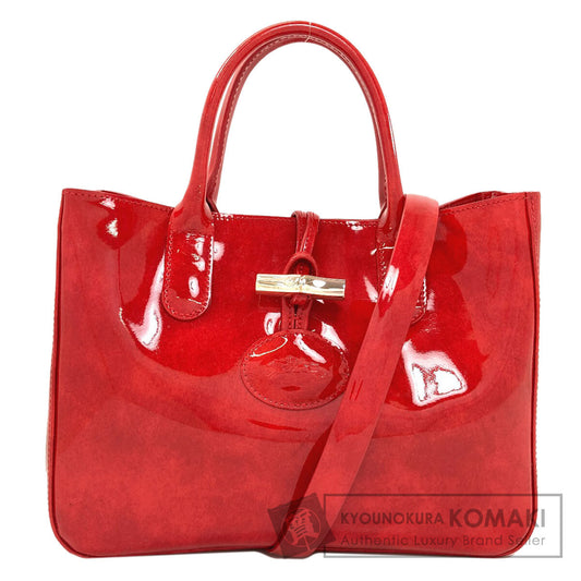 Longchamp Le Roseau 2WAY Handbag Enamel Ladies [Used]