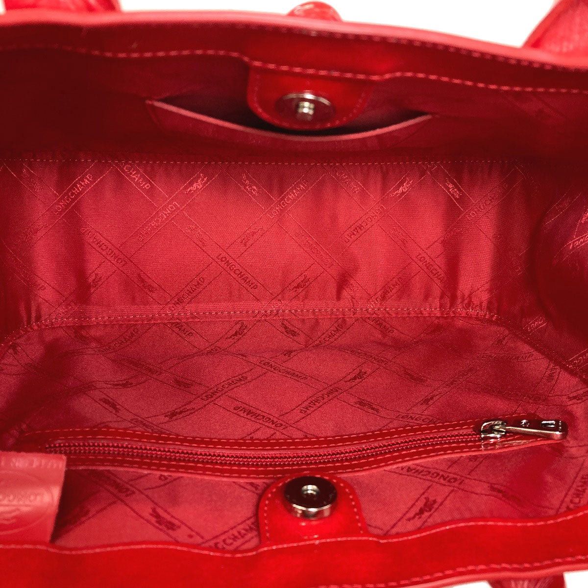 Longchamp Le Roseau 2WAY Handbag Enamel Ladies [Used]