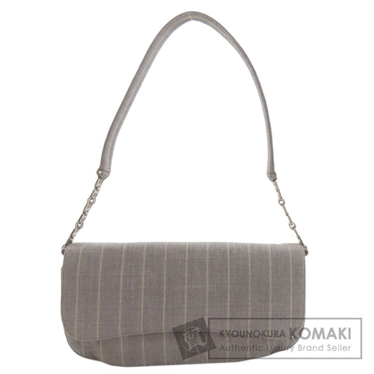 BALLY one belt Stripe Shoulder Bag Canvas Ladies [Used]