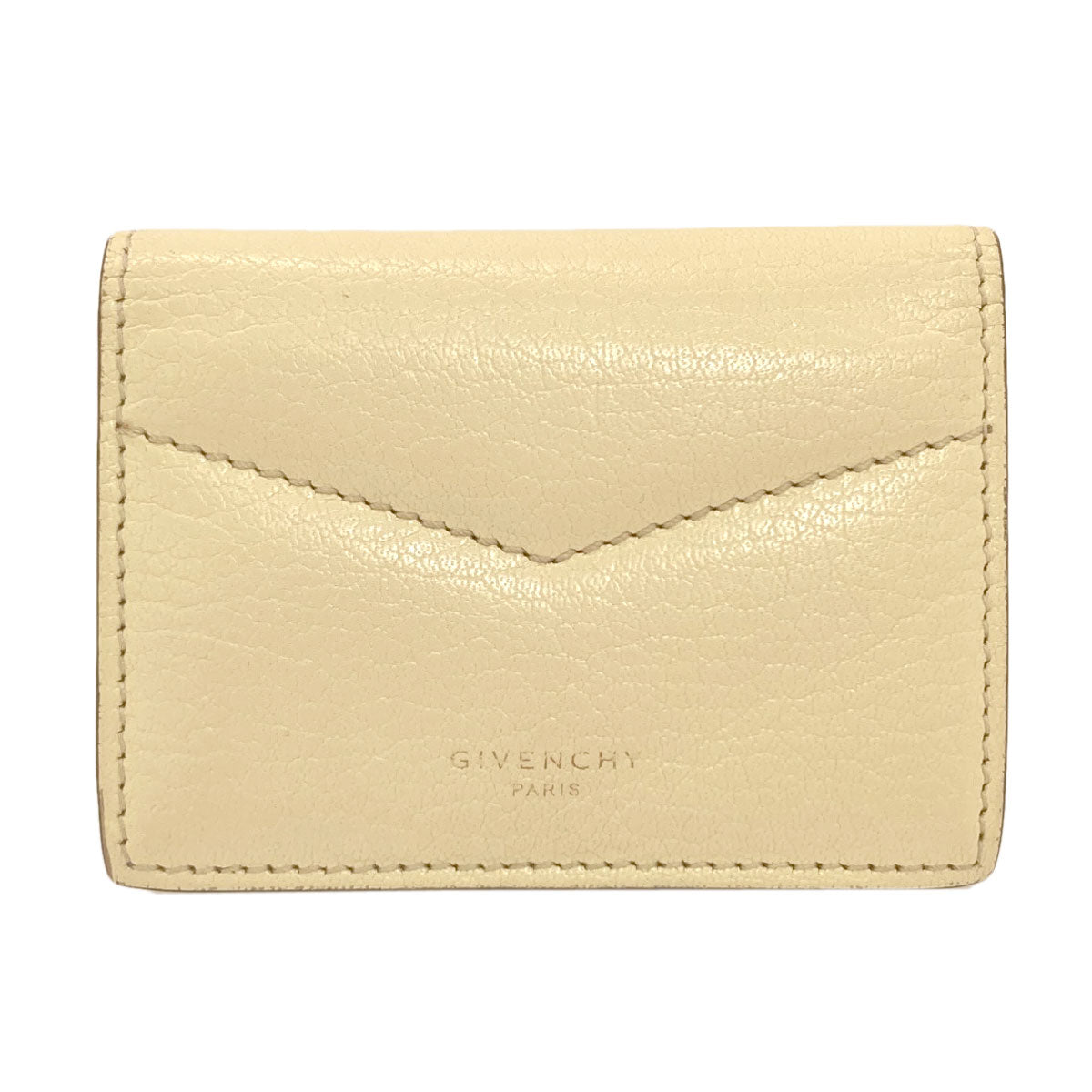 GIVENCHY logo Bifold Wallet with Coin Pocket Leather Ladies [Used]