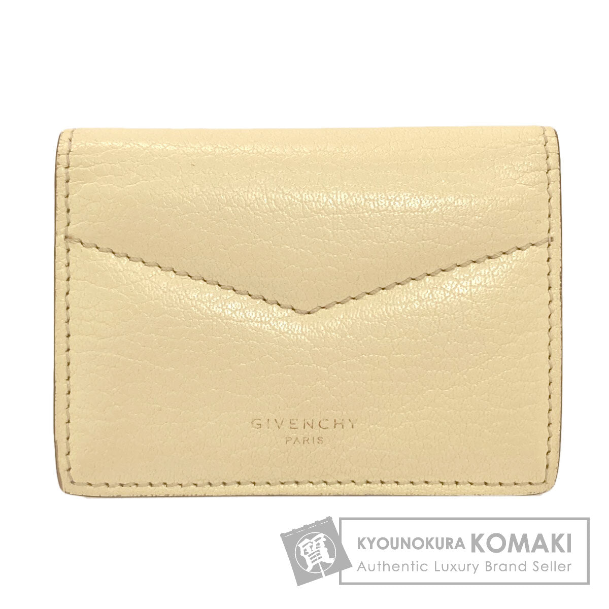 GIVENCHY logo Bifold Wallet with Coin Pocket Leather Ladies [Used]