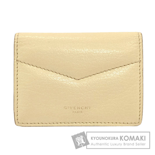 GIVENCHY logo Bifold Wallet with Coin Pocket Leather Ladies [Used]