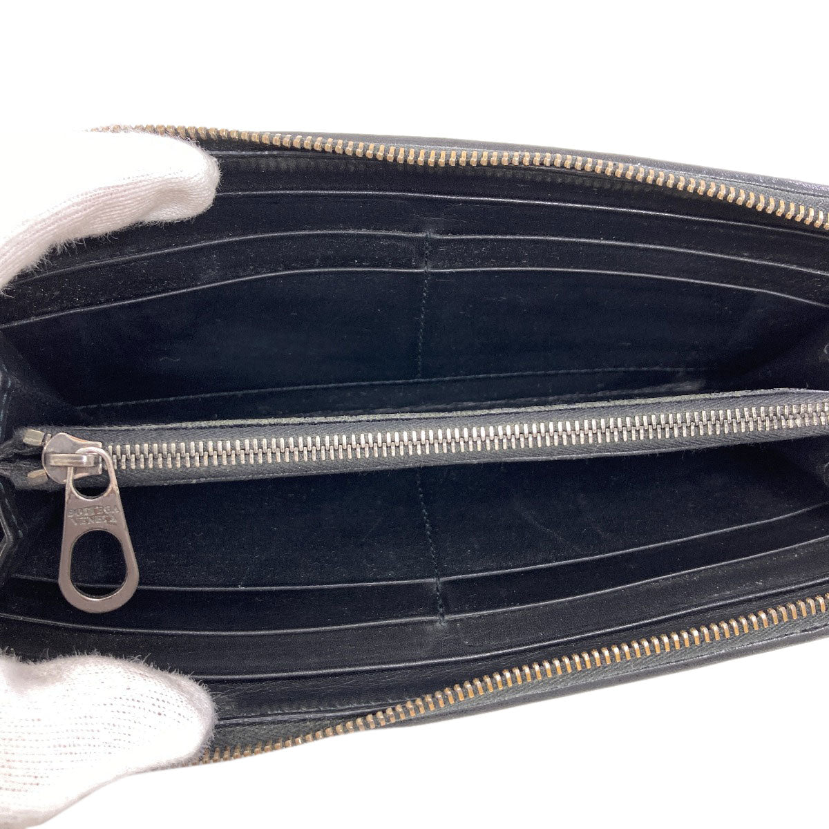 BOTTEGA VENETA Intrecciato Long wallet (with coin pocket) Leather Ladies [Used]