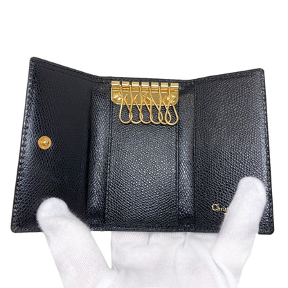 CHRISTIAN DIOR CD logo key holder Leather Ladies [Used]