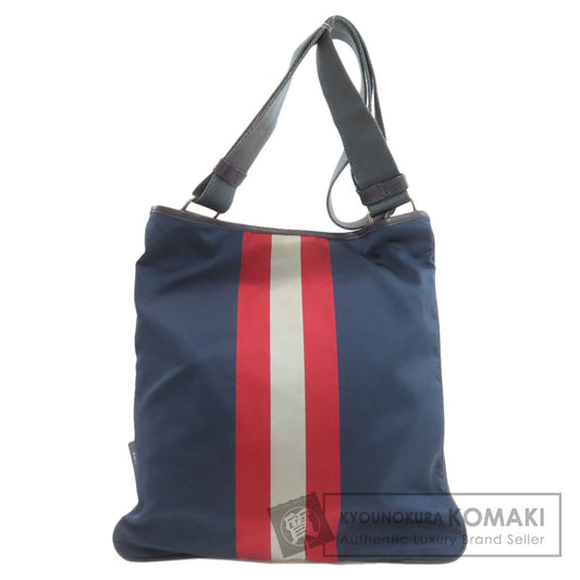 BALLY Barry Stripe Shoulder Bag Nylon Ladies [Used]