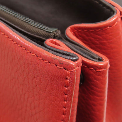 Longchamp logo Handbag Leather Ladies [Used]