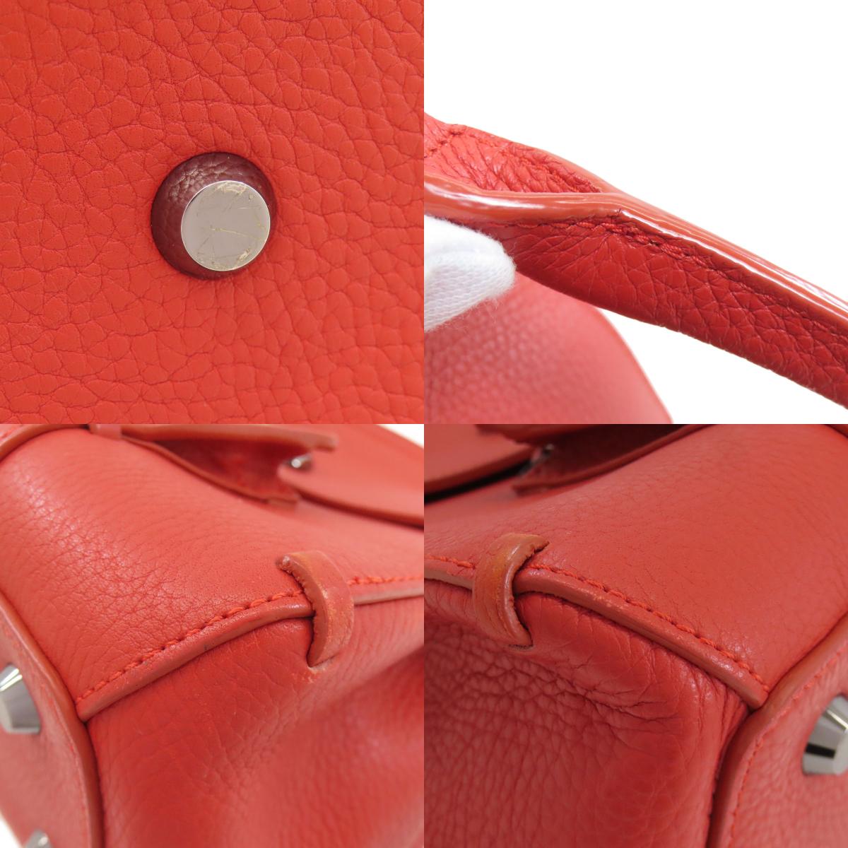 Longchamp logo Handbag Leather Ladies [Used]