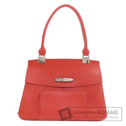 Longchamp logo Handbag Leather Ladies [Used]