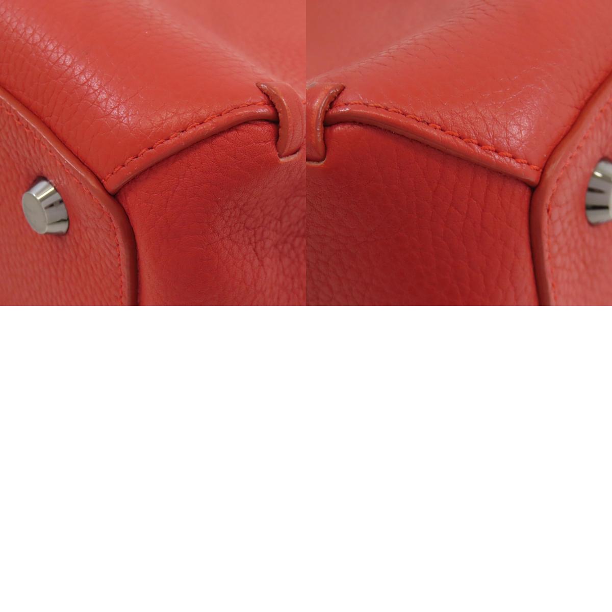 Longchamp logo Handbag Leather Ladies [Used]