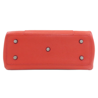 Longchamp logo Handbag Leather Ladies [Used]