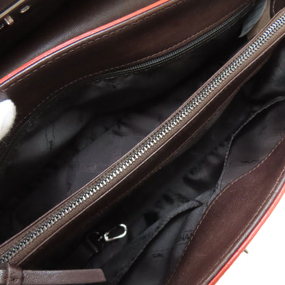 Longchamp logo Handbag Leather Ladies [Used]