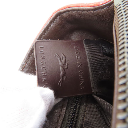 Longchamp logo Handbag Leather Ladies [Used]