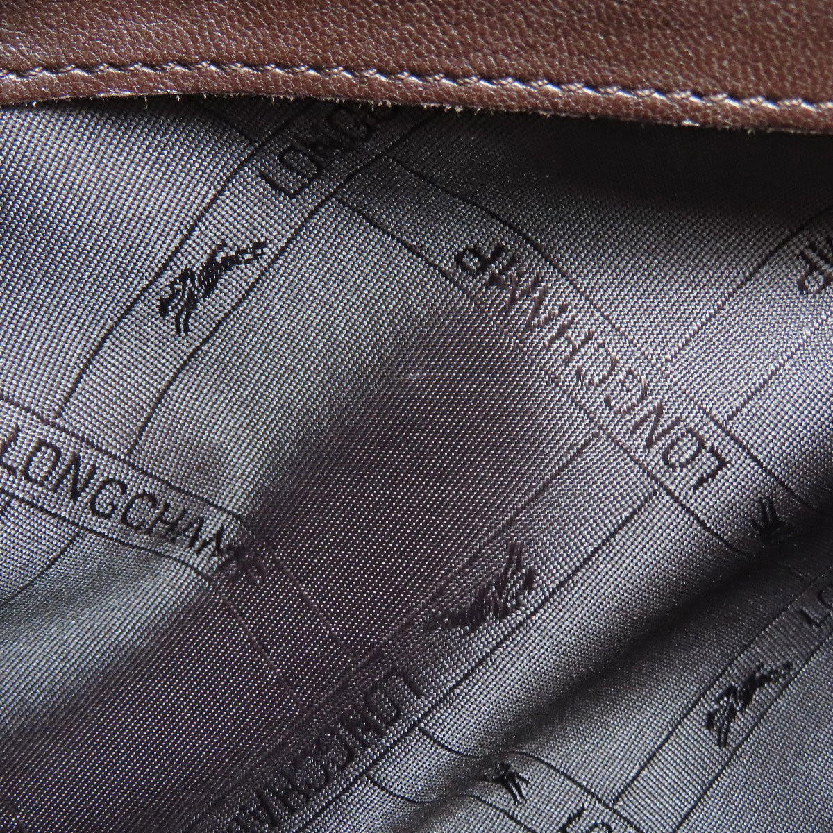 Longchamp logo Handbag Leather Ladies [Used]