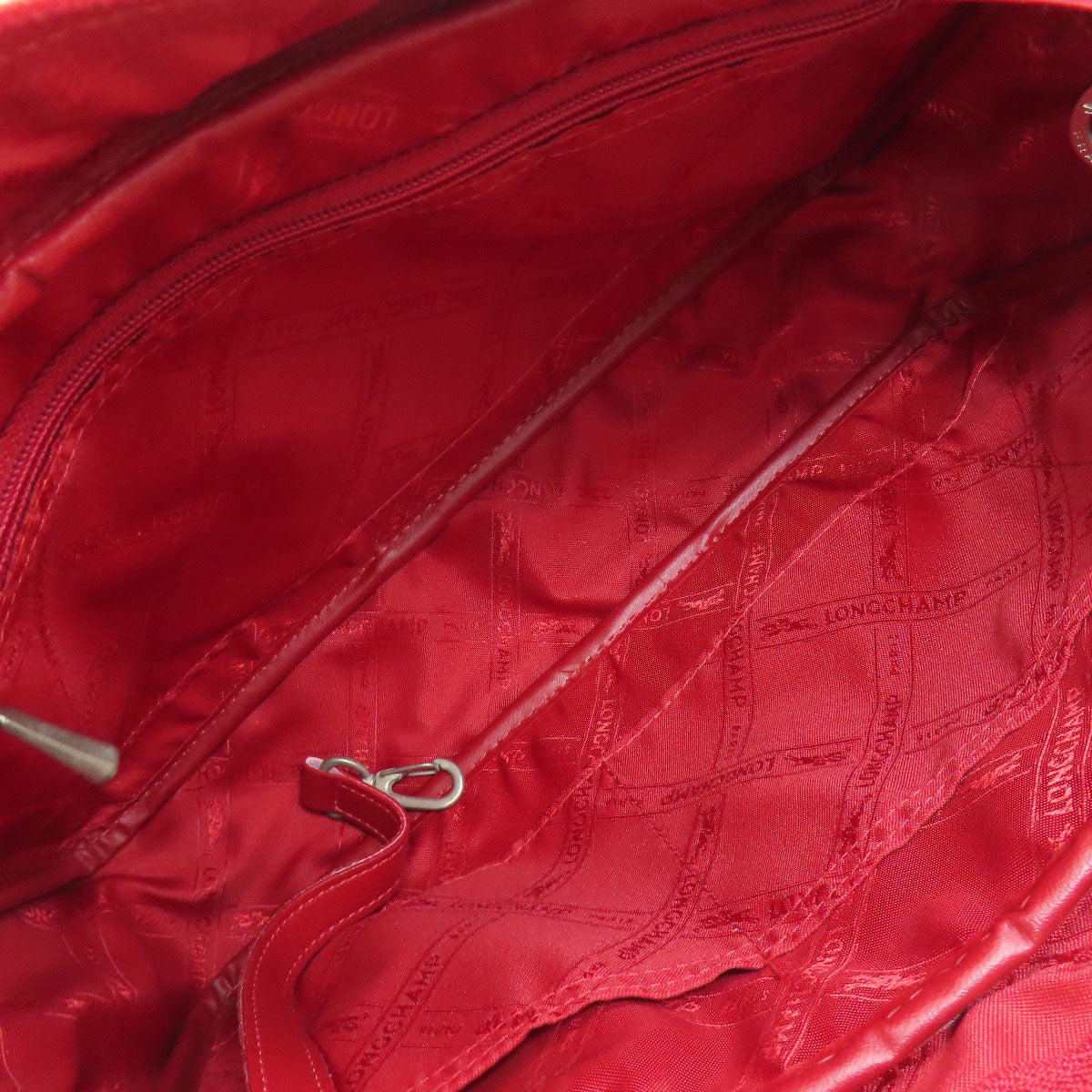 Longchamp logo Handbag Leather Ladies [Used]