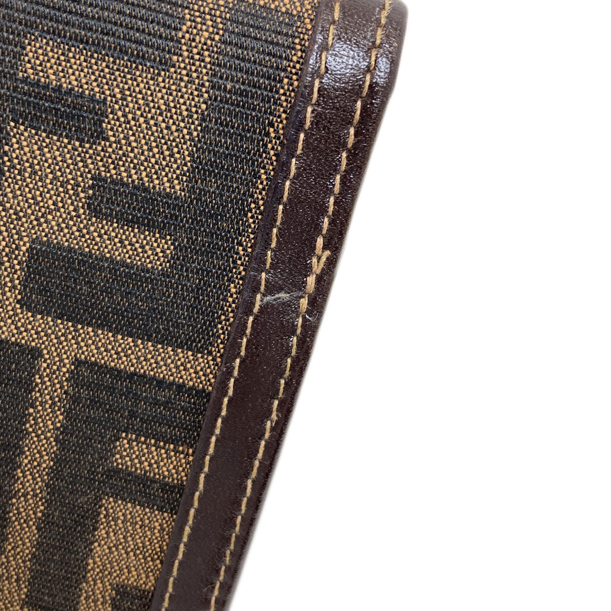 FENDI Zucca pattern Bifold Wallet with Coin Pocket Canvas LeatherLadies [Used]