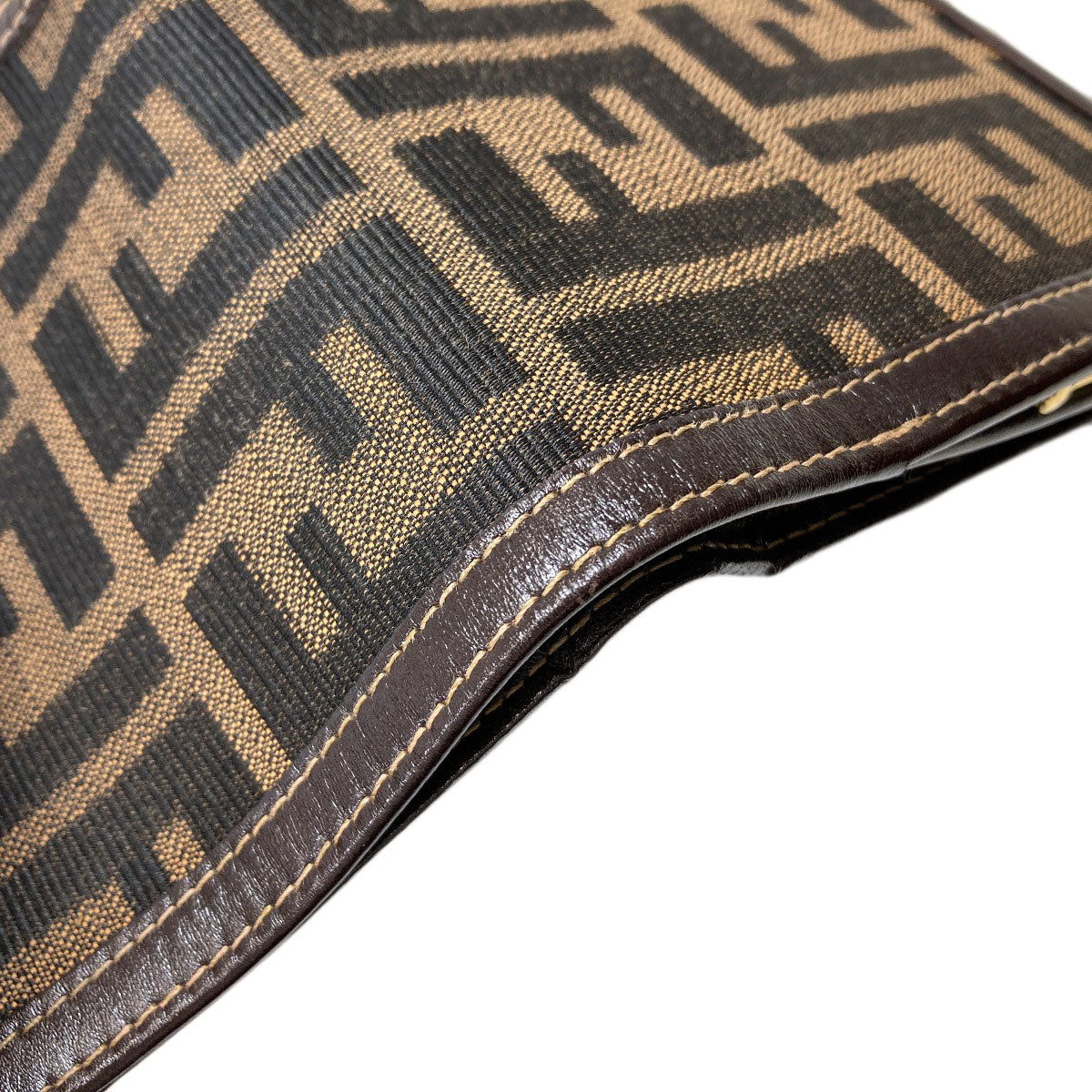FENDI Zucca pattern Bifold Wallet with Coin Pocket Canvas LeatherLadies [Used]