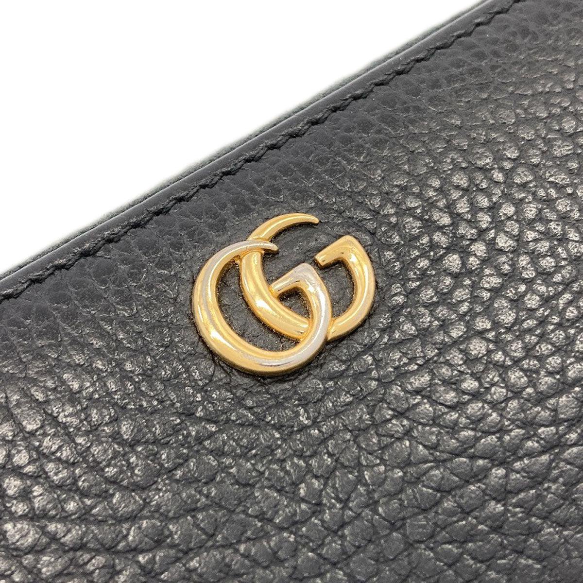 GUCCI 456117 Double G GG Marmont Long wallet (with coin pocket) Leather Ladies [Used]