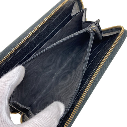 GUCCI 456117 Double G GG Marmont Long wallet (with coin pocket) Leather Ladies [Used]