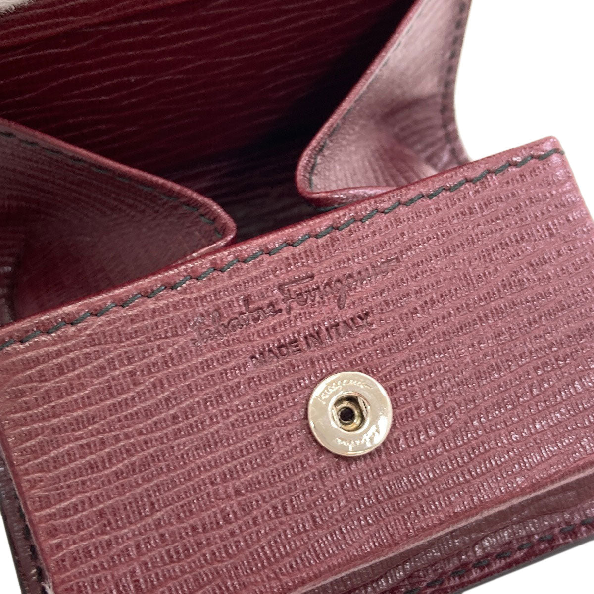 Salvatore Ferragamo GanciniHardware coin purse Leather Ladies [Used]