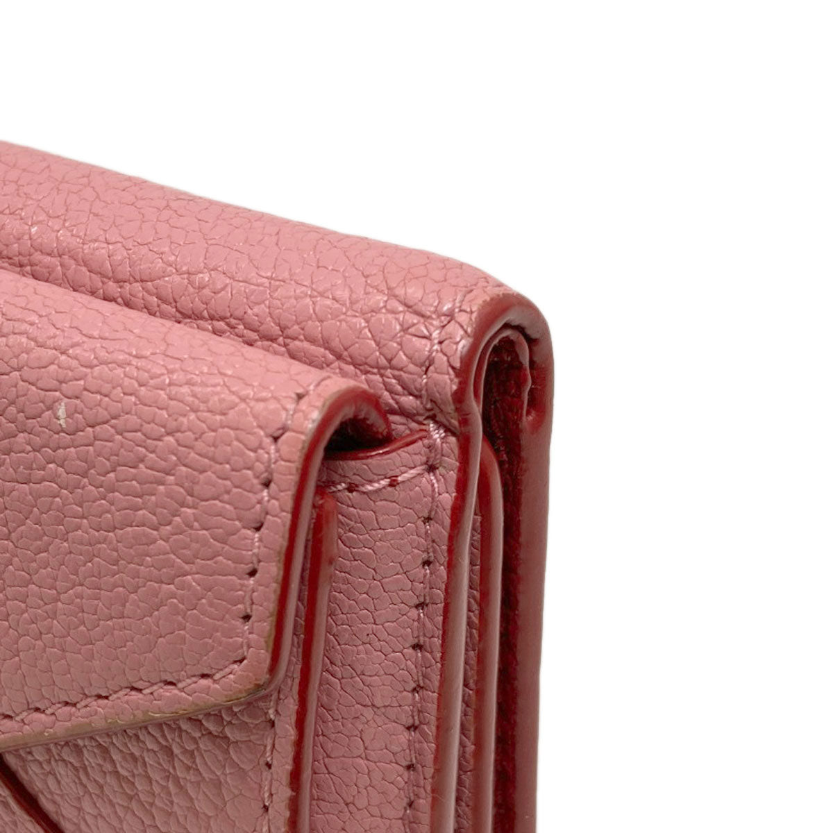 MIUMIU Compact Wallet Heart Bifold Wallet with Coin Pocket Leather Ladies [Used]