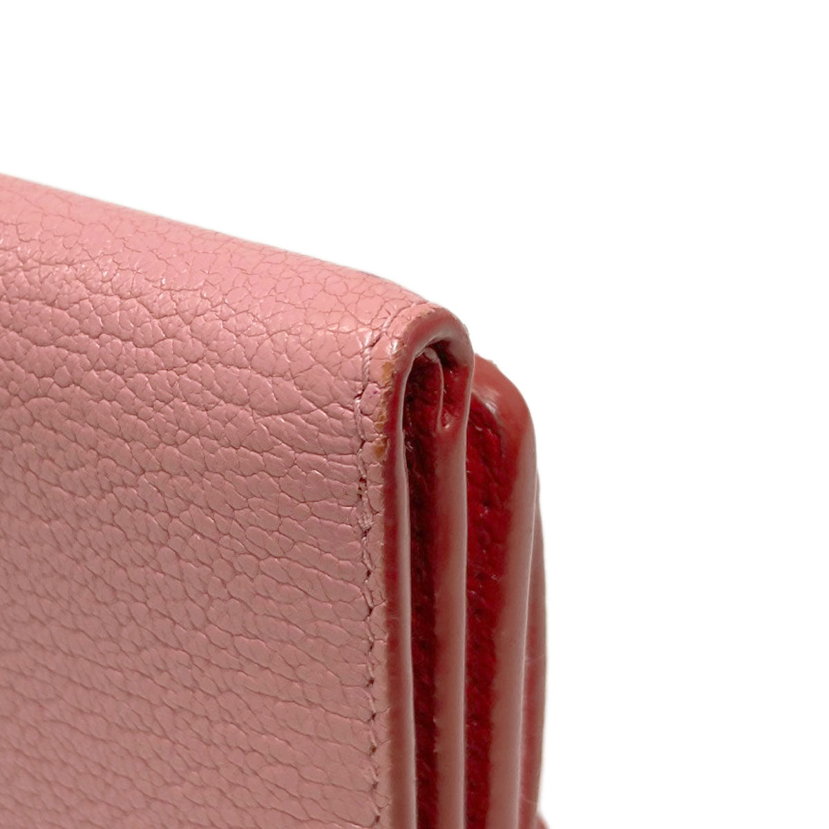 MIUMIU Compact Wallet Heart Bifold Wallet with Coin Pocket Leather Ladies [Used]