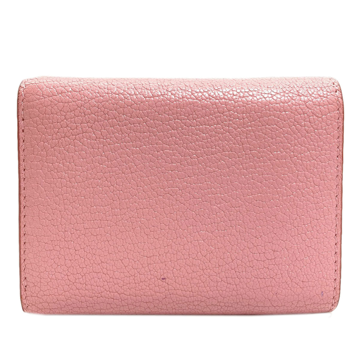 MIUMIU Compact Wallet Heart Bifold Wallet with Coin Pocket Leather Ladies [Used]