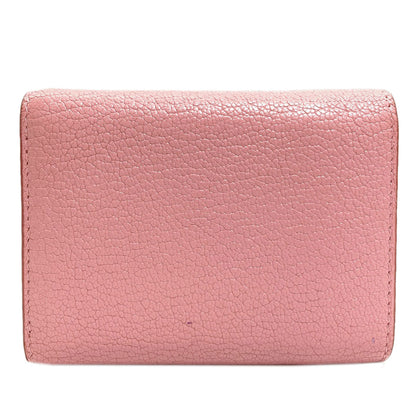 MIUMIU Compact Wallet Heart Bifold Wallet with Coin Pocket Leather Ladies [Used]